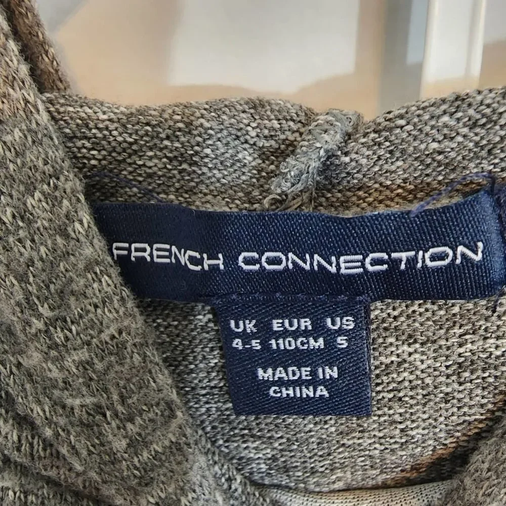 NWT French Connection Tres Cool Hoodie & Leggings Set Girls Pink Grey size 5 - Picture 3 of 7